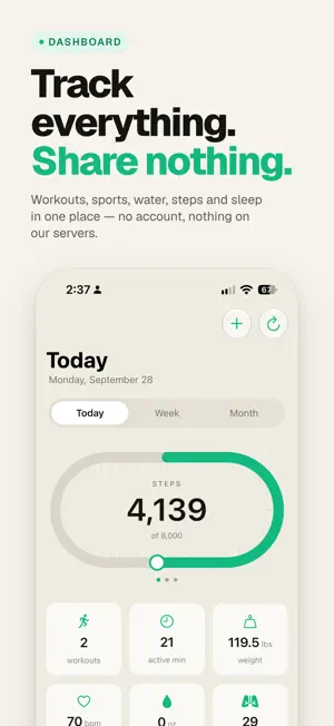 BuiltDaily: Workout & Water screenshot 1