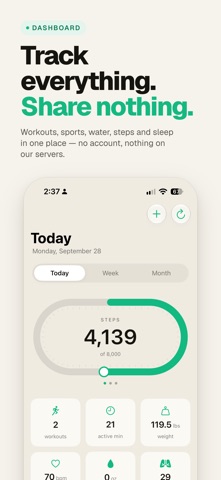 BuiltDaily: Workout & Water Screenshot 1 of 10