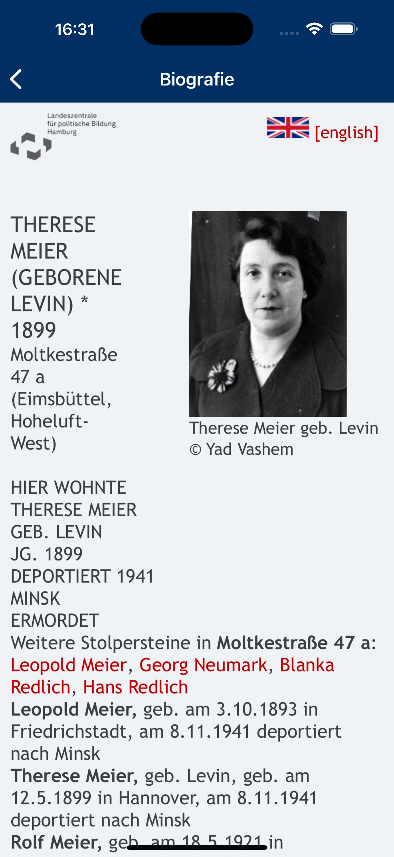Stolpersteine Hamburg