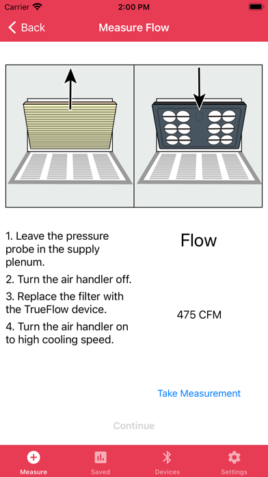 TrueFlow HVAC Air Flow Screenshot