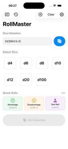 Roll Master - Dice Roller Screenshot 2 of 7