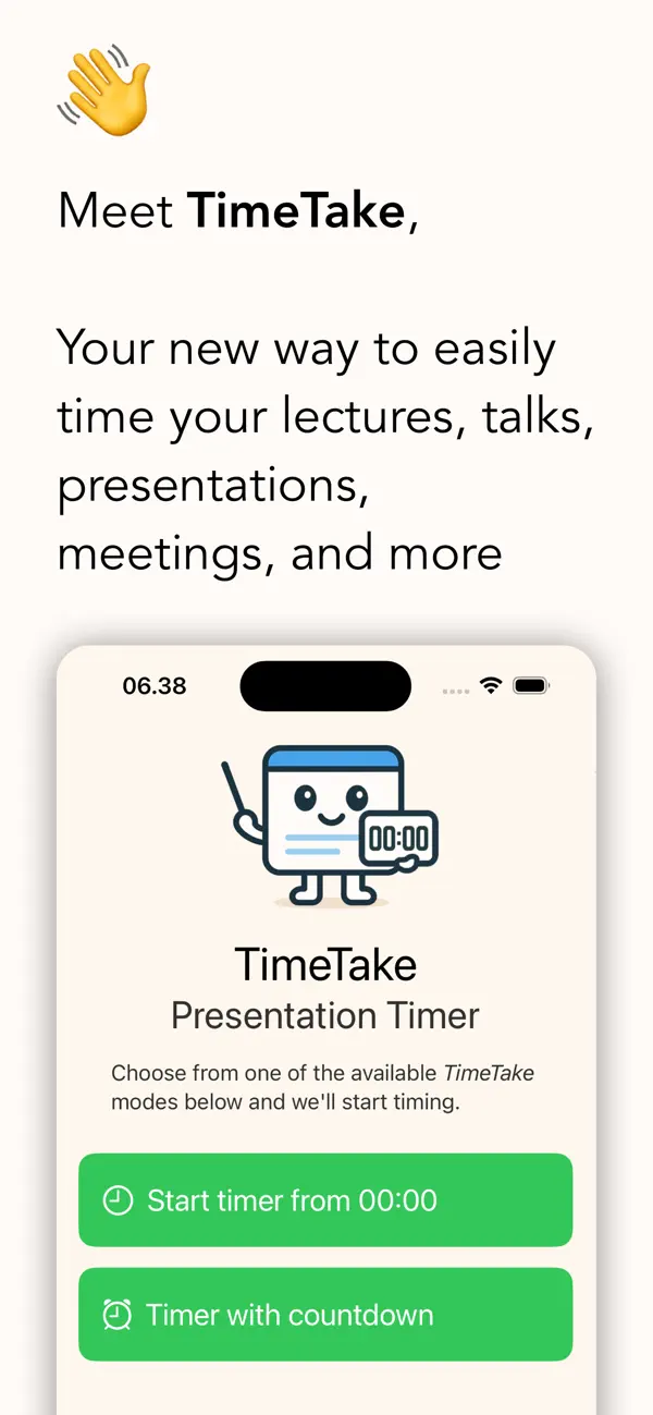 #1. TimeTake: Presentation Timer (iOS) Von: Ludvig Valdemar Soerensen