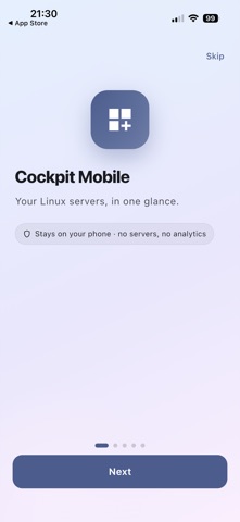 Cockpit: Server Monitor iPhone screenshot
