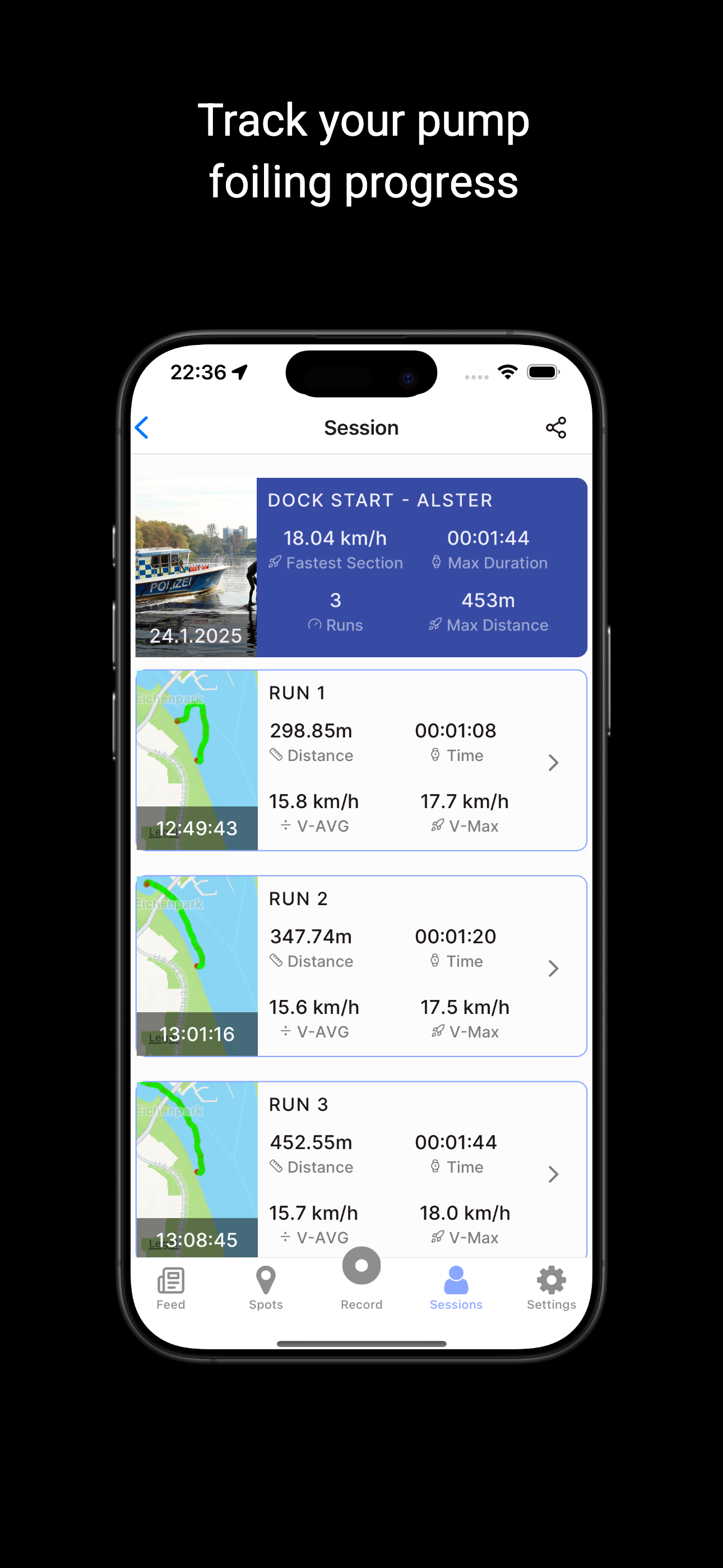 foilr - water sport tracker screenshot 3