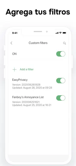 Captura de pantalla de AdGuard Ad Blocker Para Safari en iPhone 5
