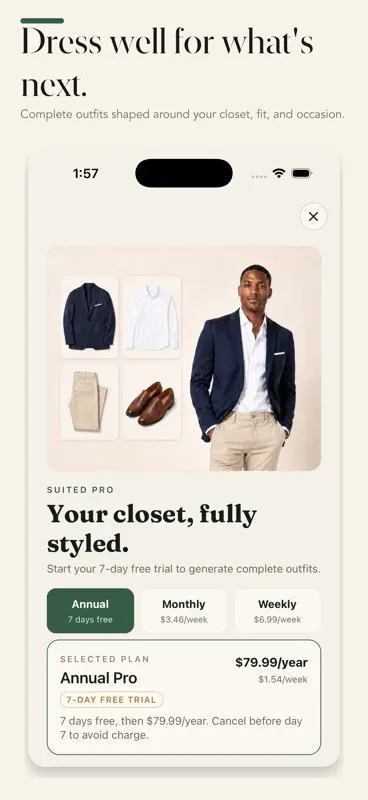 Men's Outfit Planner - Suited screenshot 1 of 6