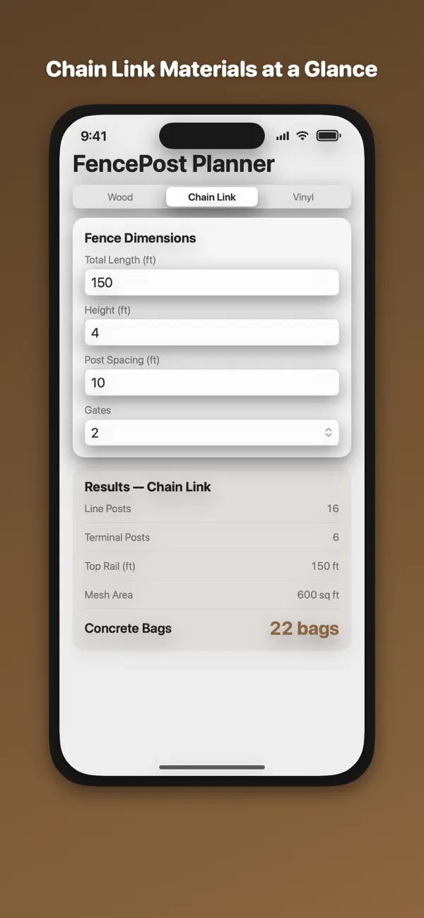 Screenshot #2 pour Fence Post & Material Planner