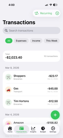 Ledg - Budget Tracker screenshot