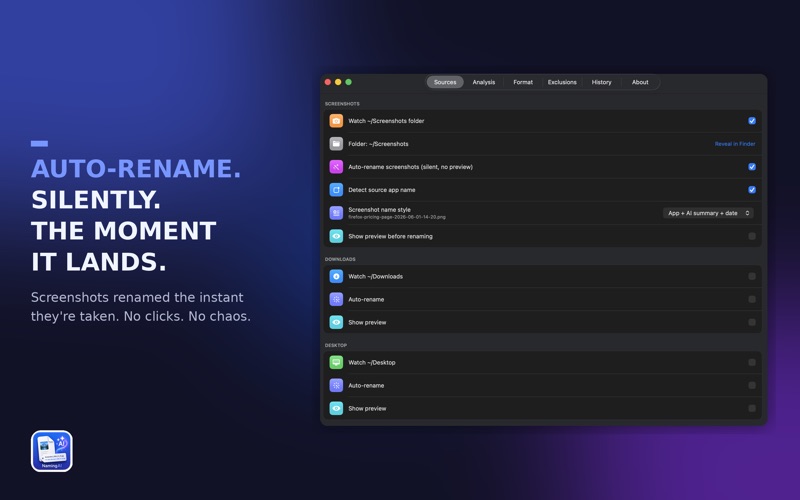 NamingAI: Screenshot Renamer iPhone screenshot