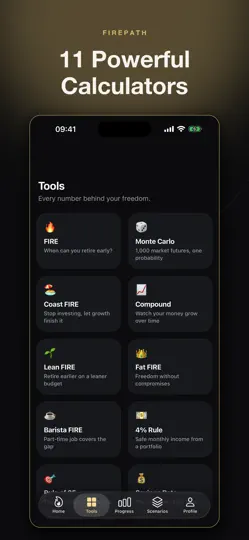 Screenshot von FirePath: FIRE Calculator auf dem iPhone 4