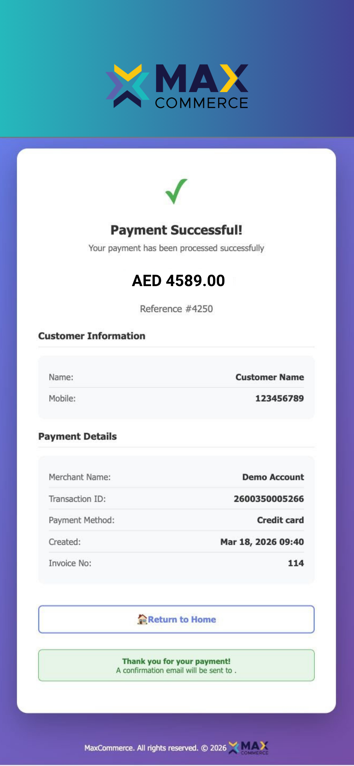 MaxCommerce Pay