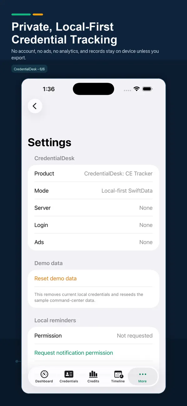 Screenshot #3 pour CredentialDesk: CE Tracker