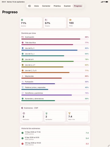 OPO Corrector de tildes iPad screenshot