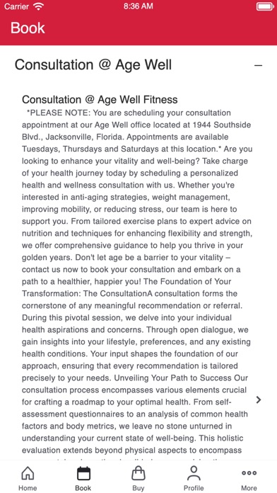 Age Well Fitness Screenshot