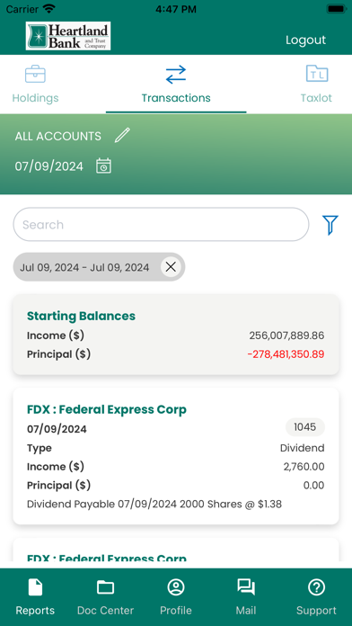 Heartland Bank WM Mobile Screenshot