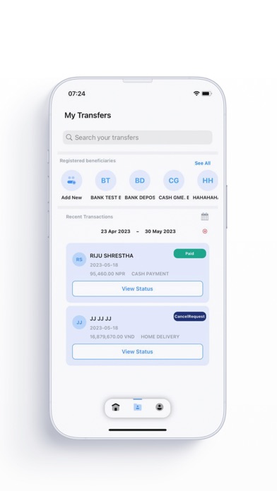 JME Remittance Screenshot