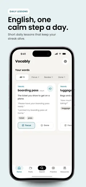 Vocably: Practice Vocabulary screenshot 1