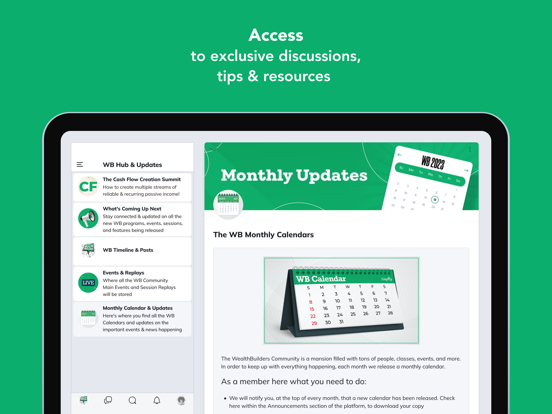 WealthBuilders Community iPad screenshot 4 - Finance app