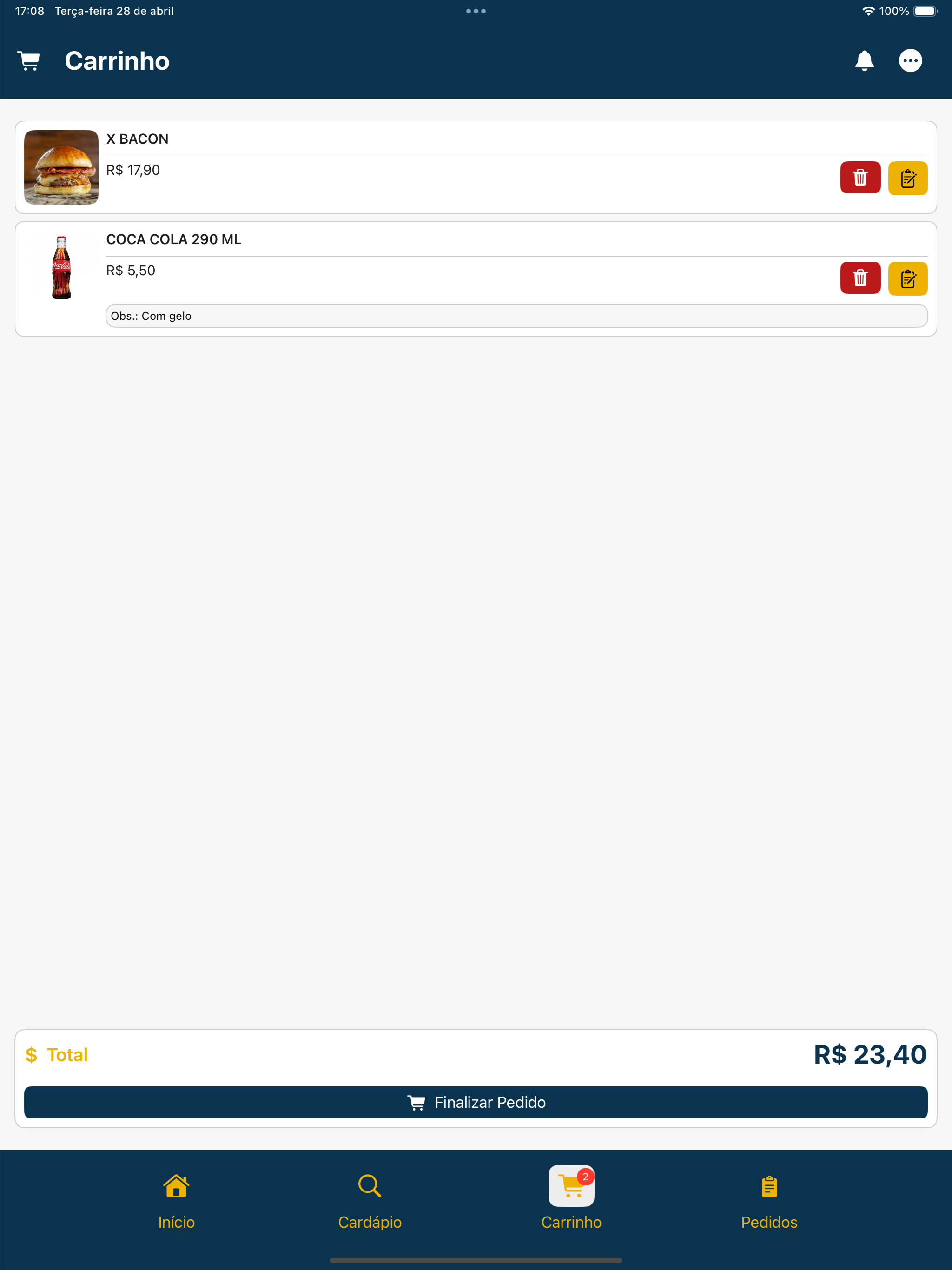 vGestorFoodClient screenshot 11