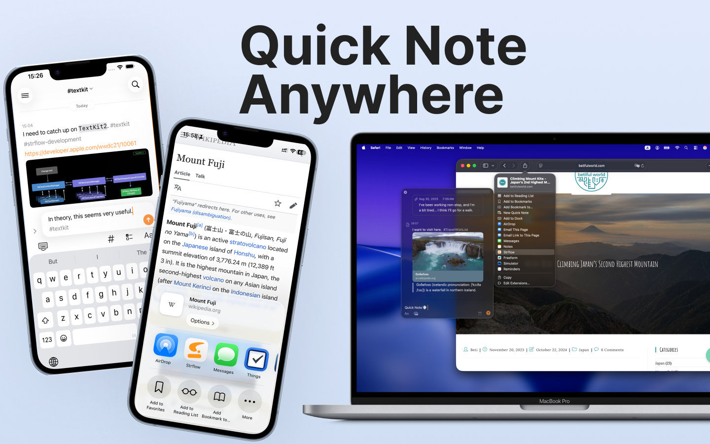 Strflow: Text Yourself Notes