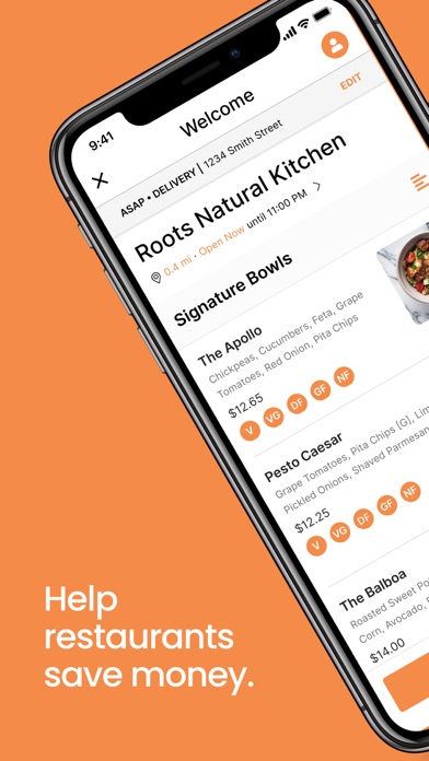Roots Natural Kitchen Ordering Screenshot