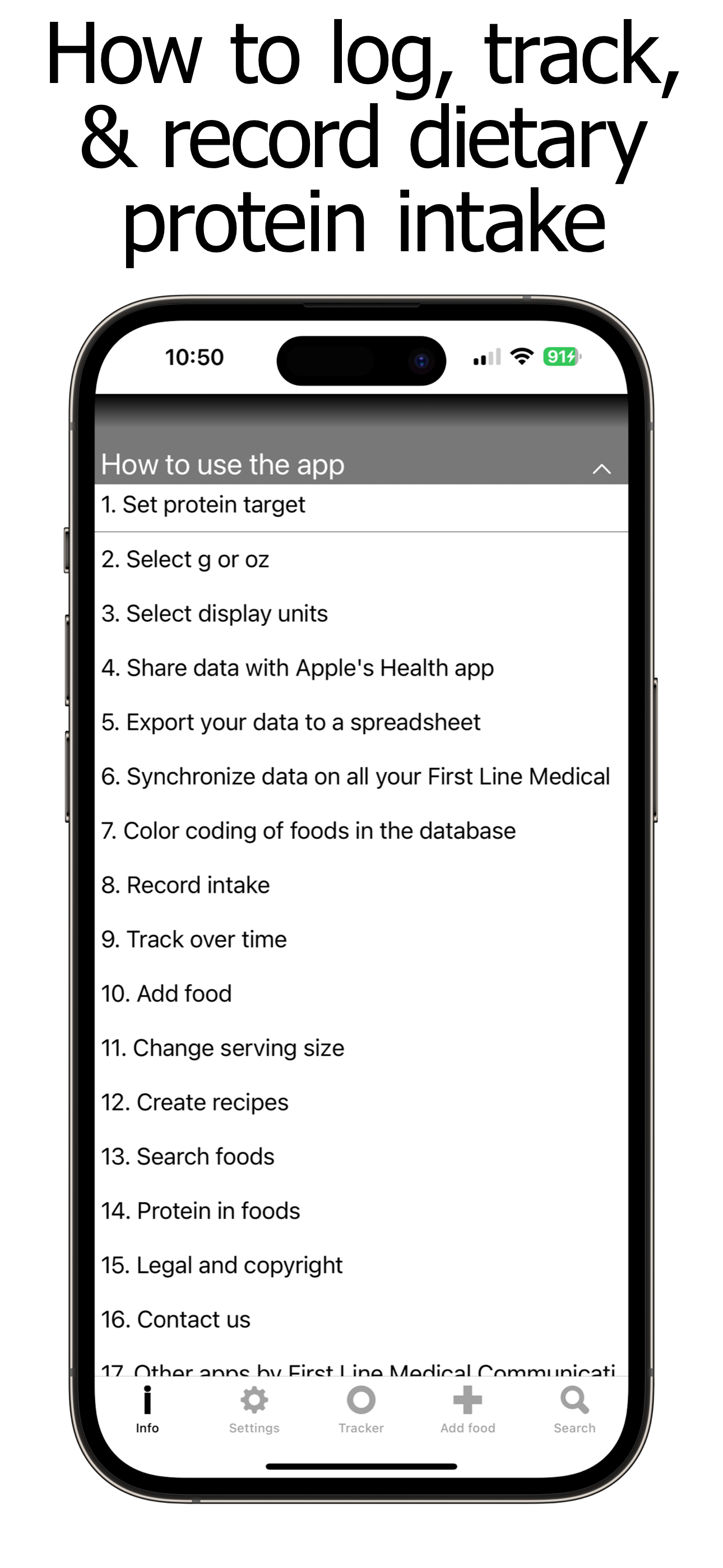 Protein Counter and Tracker