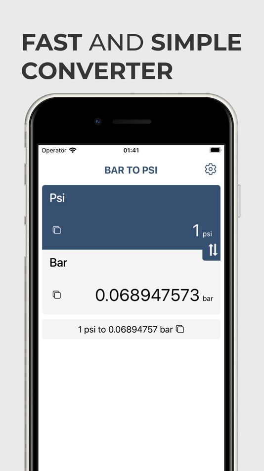 #4. Bar to Psi Converter (iOS) 由: DINCER DEGRE