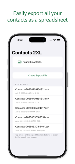 Contacts2XL Screenshot 1 of 4