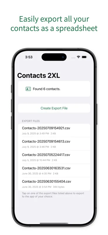 Contacts2XL screenshot 1 of 4