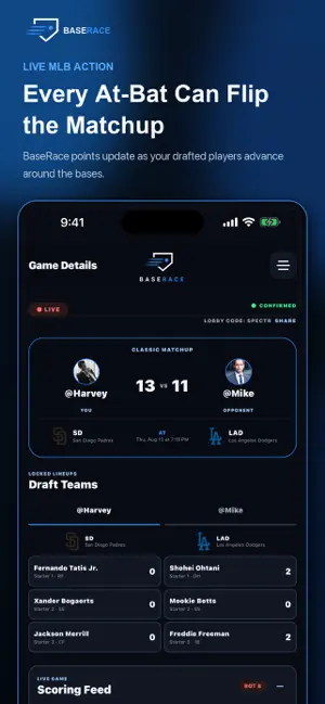 BaseRace: Fantasy Baseball screenshot 4