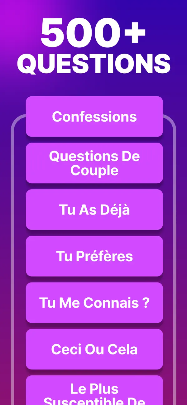 Screenshot #1 pour Jeux de Couple: Défis Coquins