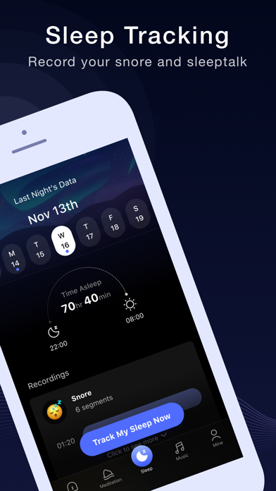 SleepyNight-sleep tracker free Screenshot