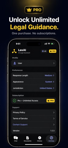 LexAI - Legal Assistant iPhone screenshot