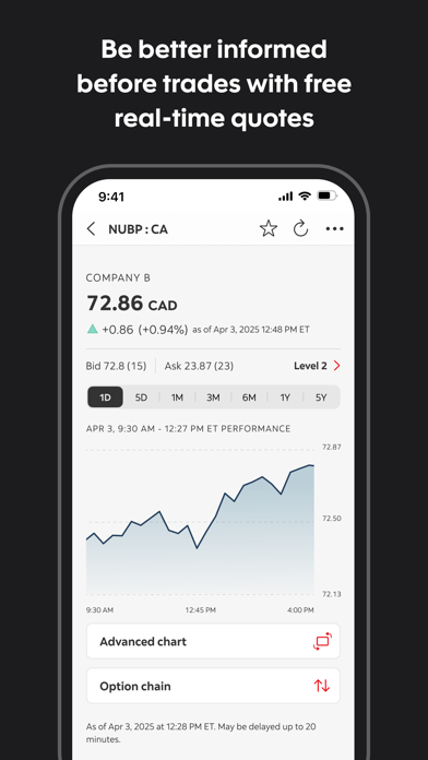 Scotia iTRADE mobile iPhone screenshot 4 - Finance app