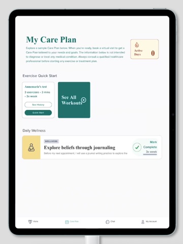 Vori Health iPad screenshot