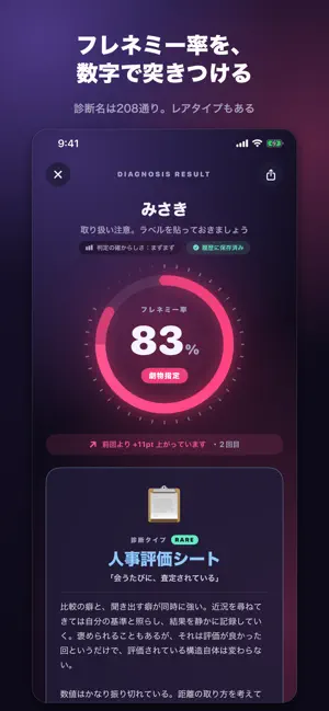 フレネミア - フレネミー率診断アプリ screenshot 2
