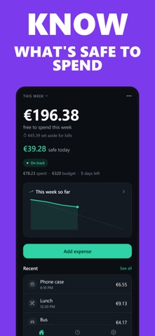 Weekly Safe to Spend screenshot
