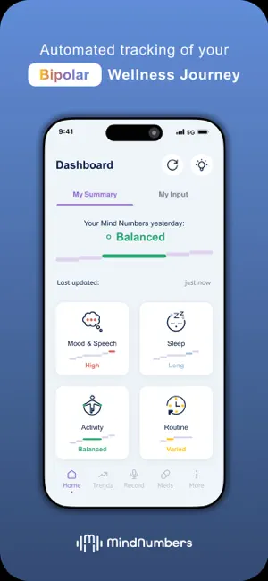 MindNumbers: Bipolar Wellness screenshot 1
