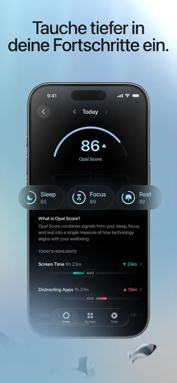 Opal: Wenig Bildschirmzeit iPhone App Screenshot 4 – Produktivität