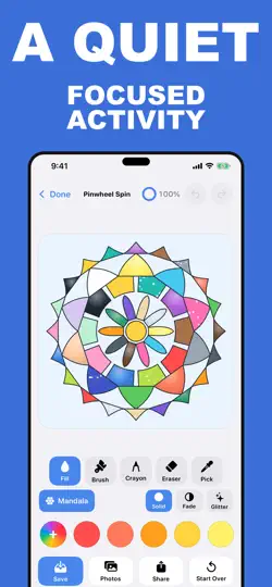 Capture d'écran de Mandala Coloring For Kids sur iPhone 1
