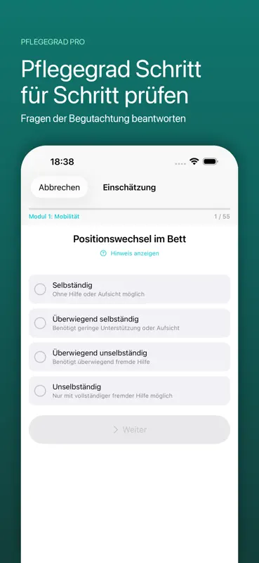 PflegeGrad Pro – Rechner screenshot 2 of 5
