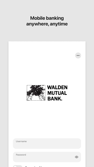 Walden Mutual Mobile Banking iPhone screenshot 1 - Finance app