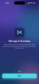 Rebar Weight & Bar Calculator screenshot