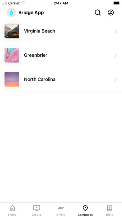 Bridge Church VA/NC iPhone screenshot 3 - Education app