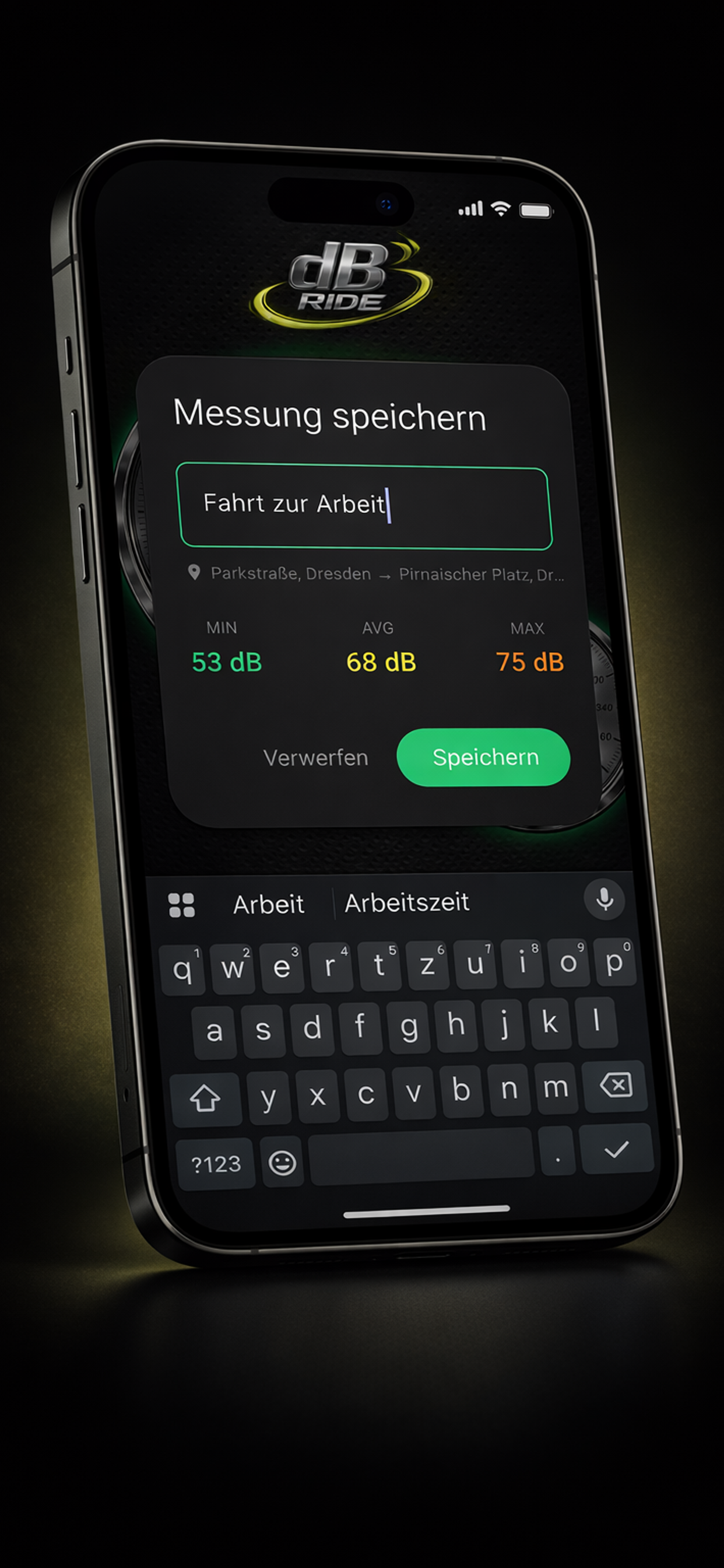 dB Ride – Noise Meter with GPS