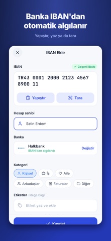 IBAN Defteri – Kaydet & Paylaş screenshot 3