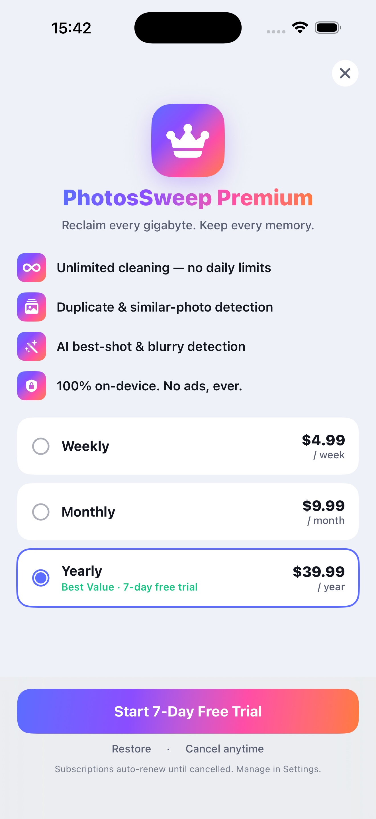 PhotosSweep: Clean Storage screenshot 6