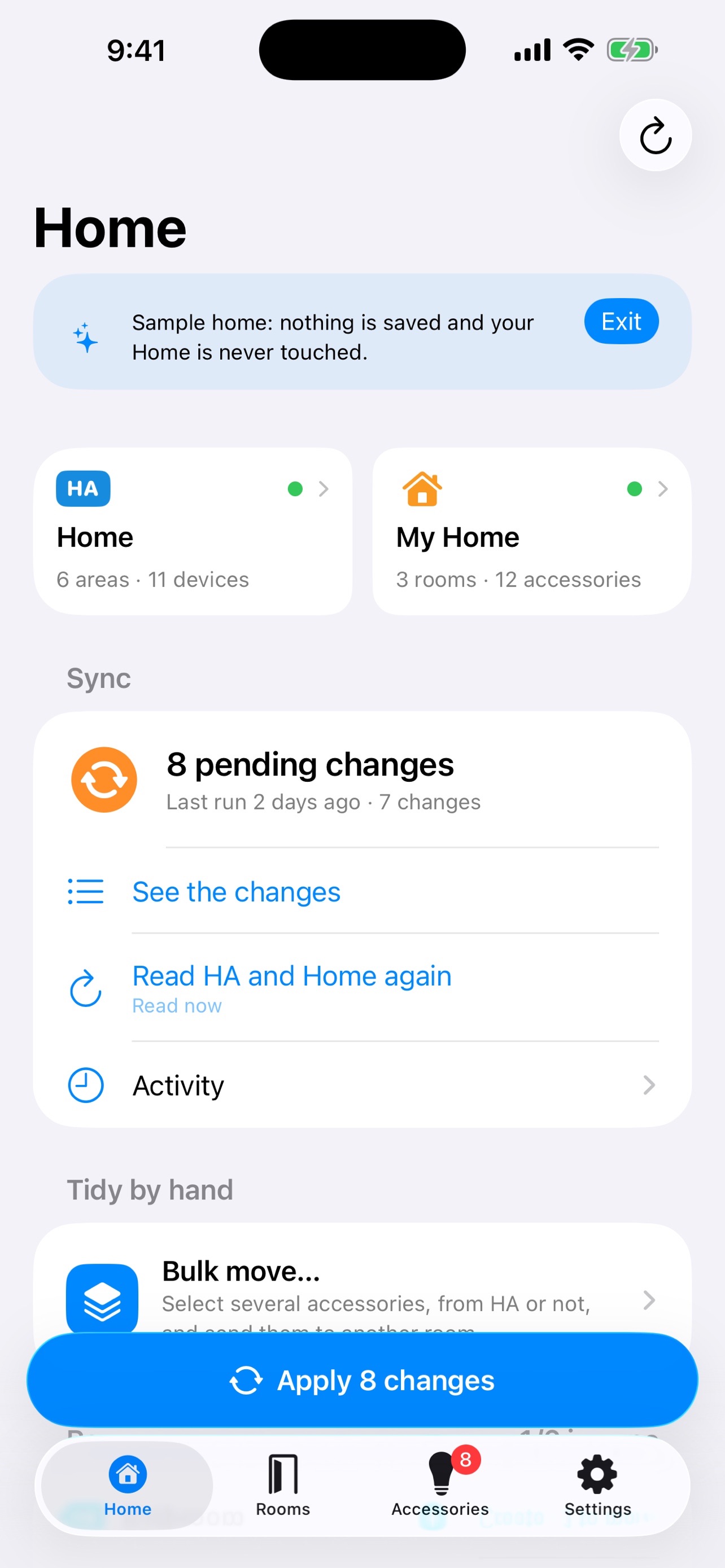 Screenshot 1 of RoomSync for Home Assistant