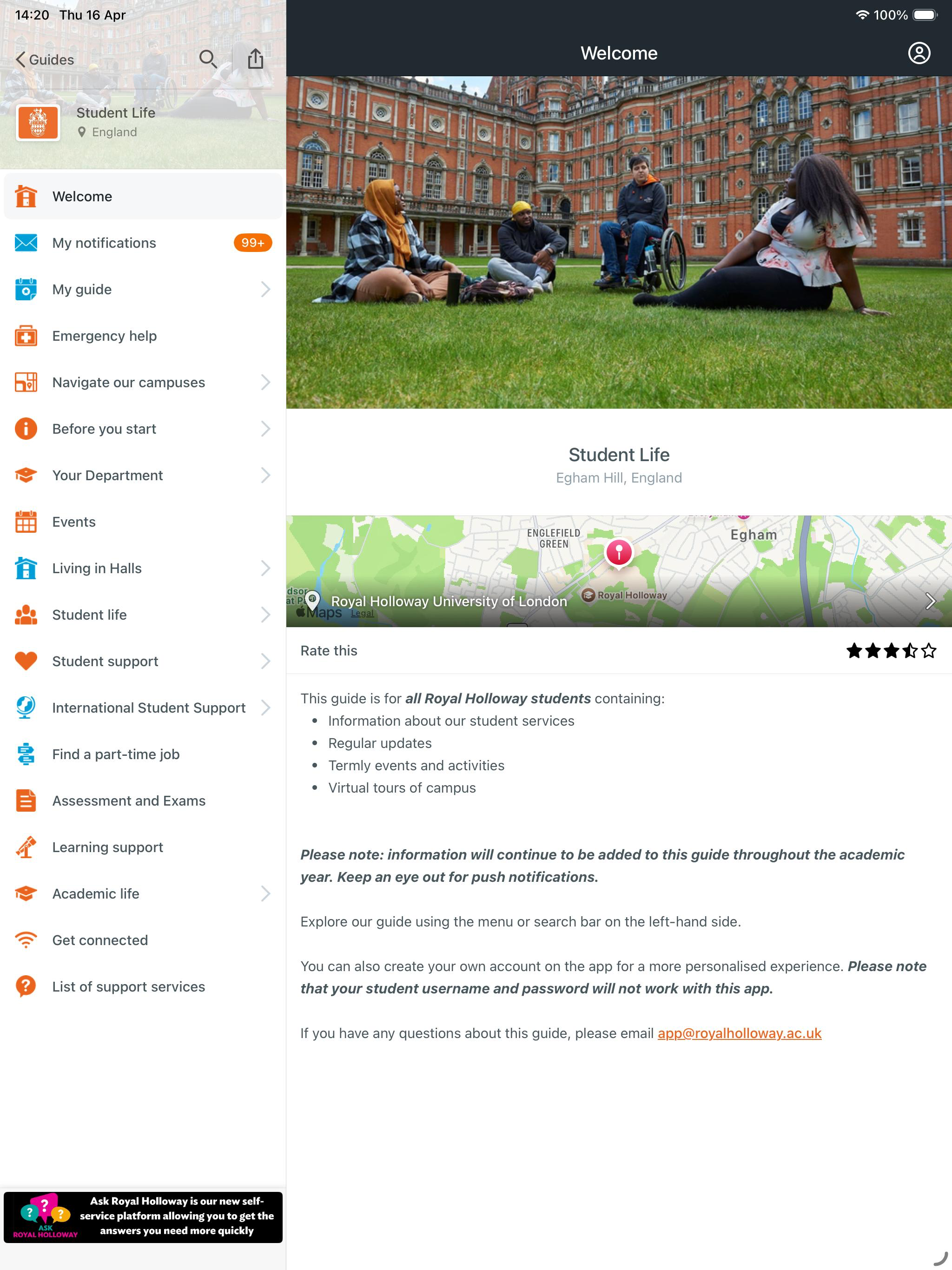 Official Royal Holloway app screenshot 4