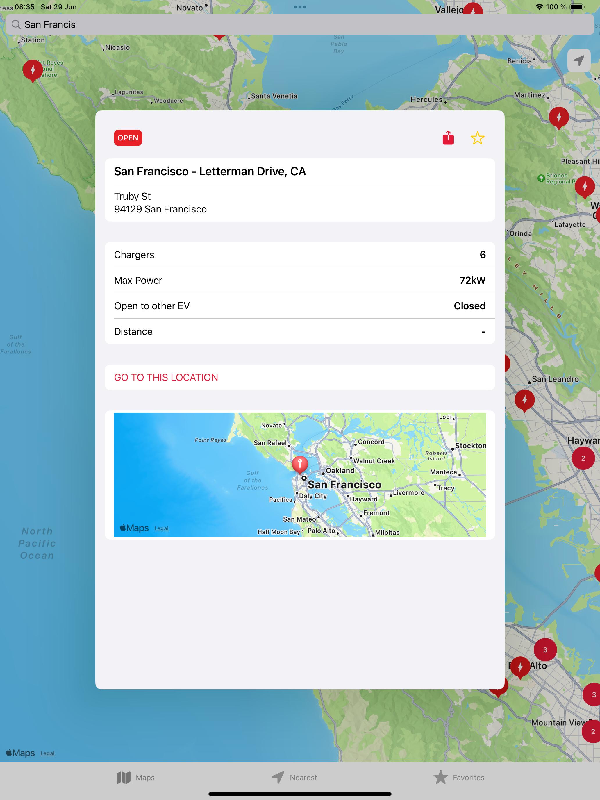 Supercharger for Tesla • Map